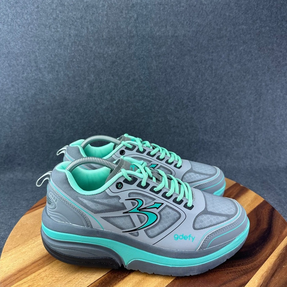 Gravity Defyer G-Defy Ion VersoShock Womens 9.5 Grey Mint Green hoes TB9022FGU-W
